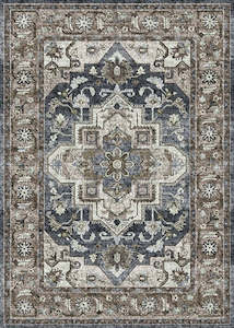 Blue And Brown Vintage Area Rug