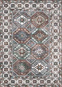 Multi-Colour Geometrical Area Rug