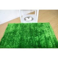 New Arrival Sale - Silky Soft Metro Shaggy Rug Green 60X100CM