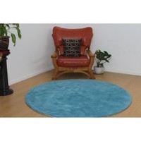 Gorgeous Thick Soft Round Rug Blue DIAMETER-1.6M