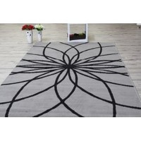 ELEGANT STYLE MODERN DESIGN PRONTO RUG ECLIPSE GRAY & BLACK 160X235CM