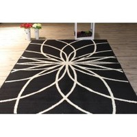 ELEGANT STYLE MODERN DESIGN PRONTO RUG ECLIPSE BLACK & WHITE 160X235CM