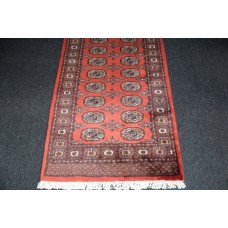 Genuine hand knotted bokhara runner orange 0.78 x 3.07m