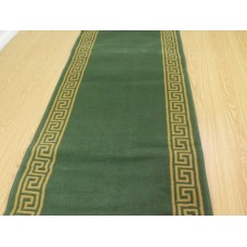 Modern design runner green &. Brown Width-80cm x length-cut to order