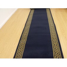 Modern design runner blue &. Brown Width-80cm x length-cut to order