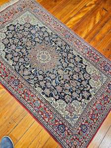 Hand knotted wool & silk rug 181110 size 181 x 110 cm Iran