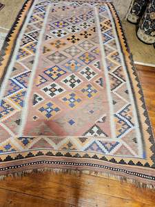 Hand knotted wool kelim rug 284157 size 284 x 157 cm Afghanistan