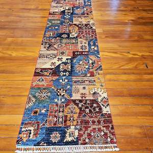 Wool handmade patchwork hall runner