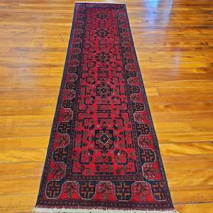 Hand knotted wool rug 29577 size 295 x 77 cm Afghanistan