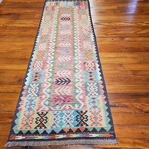 Hand knotted wool rug 27085 size 270 x 85 cm Afghanistan