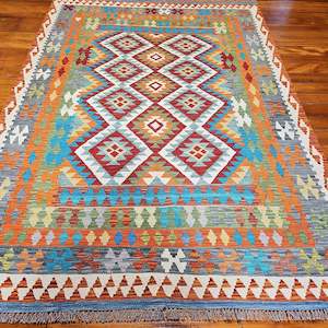 Hand knotted wool rug 235171 size 235 x 171 cm Afghanistan