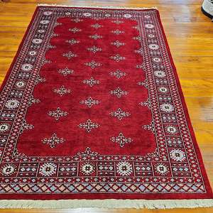 Hand knotted wool rug 207143 size 207 x 143 cm Pakistan