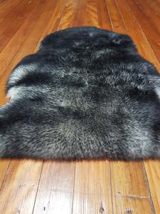 Moroccan sheep skin ,black & grey color