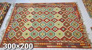 3: Hand knotted wool Kelim Rug 298207 size 298 x 207 cm Afghanistan