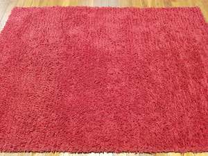 100% wool Super shaggy red size 160 x 230 cm