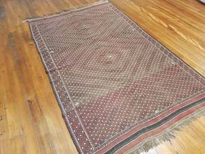 Hand knotted wool Kelim Rug  254 x 157 CM size 247 x 147 cm Afghanistan