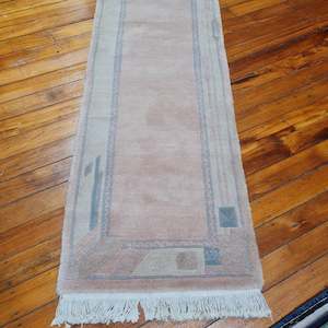 Hand knotted wool rug 35170 size 351 x 70 cm approx Nepal