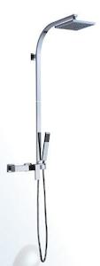 Bathroom Tiles Taps Solar Water: square compete shower unit .mixer hand shower and overheard large sqiare shower head