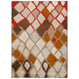 Autumn Ember Beni Ourain Moroccan Wool Shag Rug Handmade Craftsmansh