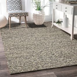 Products: Renon Contemporary Tan & Ivory Solid Hand Knotted Wool Rug