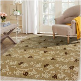 Agate Transitional Graphic Beige Hand Knotted Wool & Silk Rug