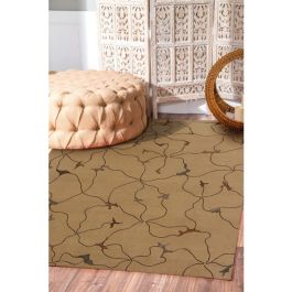 Agate Transitional Beige Graphic Hand Knotted Wool & Silk Rug