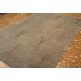 Acton Transitional Graphic Hand Knotted Gray Wool & Silk Rug