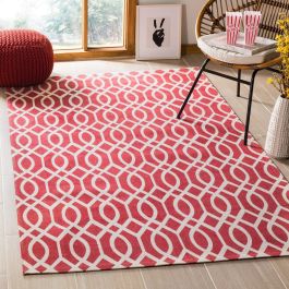 Cedar Brook Boho Red Cotton Kilims Rug - Clearance Deal