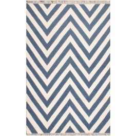 Rugsville Blue Wool Moroccan Rug 150 x 240 cm