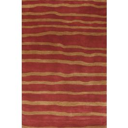 Desert Sunset Waves Wool Rug Modern Clearance Rug