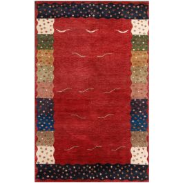 Rugsville Contemporary Hand Knotted Wool Gabbeh Rug 150 x 240 cm