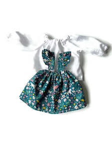 Dress-Up Doll Outfit - Ruffle-Strap Skirt & Floaty Blouse