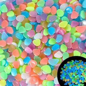 Garden Accessories: Luminous Pebbles Mix Colorful Glow in The Dark Rocks Outdoor Decor Stones for Fish Tank Planter Garden Yard Walkway Patio