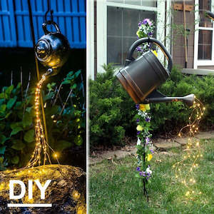 Outdoor Lighting: Solar Garden Light LED Fairy Gypsophila Tree Waterfall Icicle LED String Holiday Christmas Party Garland Waterproof Solar Lamp