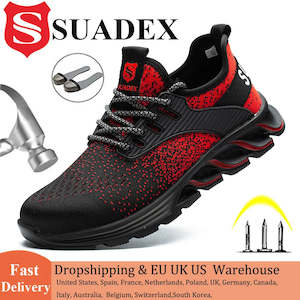 SUADEX Safety Shoes Men Women Steel Toe Boots Indestructible Work Shoes Lightwei…