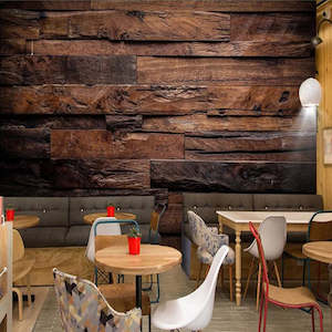 Custom Wallpaper Murals Nostalgic Wood Panels Wood Grain 3D Wallpaper For Walls