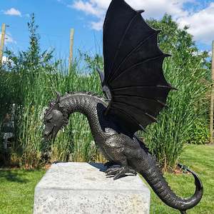 Outdoor Garden Accessories: Dragon - Gothic Resin Sculpture Statue/Fountain   Water Feature ,for Garden