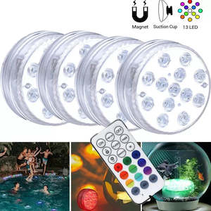 10Led Swimming Pool Light Remote Control RGB Dive Fish Light LED Underwater Lamp…