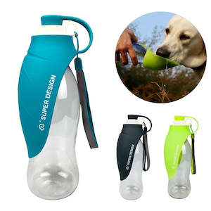 580ml Portable Pet Dog Water Bottle Soft Silicone Leaf Design Travel Dog Bowl Fo…