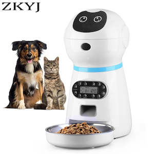 Automatic Dog And Cat Feeder 3.5 Liters Dry Food Dispenser Plus 2L Water Feeder …