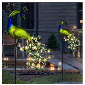 Solar Powered LED Lawn Peacock/Watering Can/ Rose Waterproof  Landscape Garden Lawn Lights