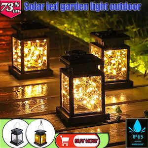 Solar LED Lights Outdoors Focus Floor Lanterns