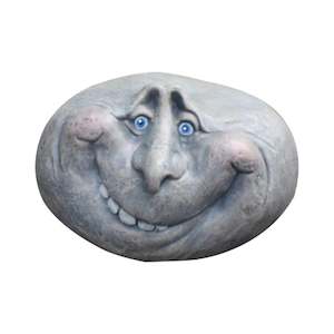 1PC Funny Face Rock Art Sculpture Decoration Yard Art Face Resin Sculpture Mysti…