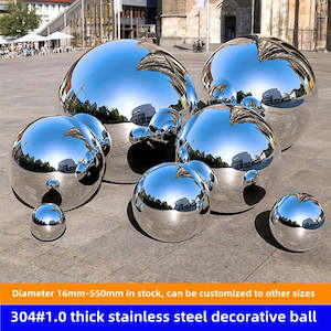 Stainless Steel Hollow Ball Diameter 25mm-550mm 304# 1.0mm Thickened Garden Deco…