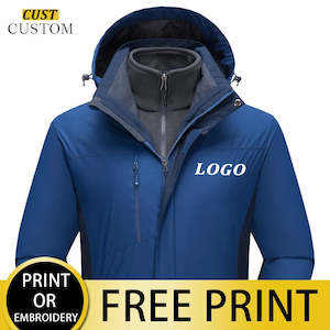 Casual Warm Jacket for Men and Women with Custom Logo Embroidery Three-piece Det…