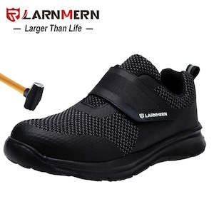 Shoes Safety: LARNMERN Men's Safety Shoes Steel Toe Construction Protective Footwear Lightweight 3D Shockproof Work Sneaker Shoes For Men