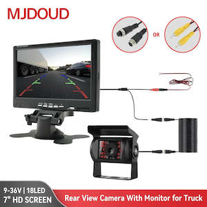 MJDOUD 7 Inch Car Rear View Camera Monitor for Truck Parking Display 9-36V HD Re…