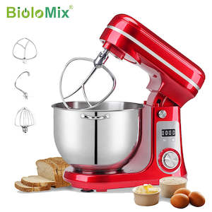 BioloMix Kitchen Food Stand Mixer, Blender, Quiet Motor, Cream Egg Whisk, Whip D…