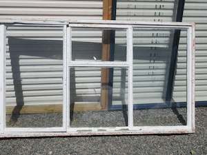 6 Lite 2 Casement & Fanlite Metal Window with Wooden Frame 1150H x 1920W x 140D