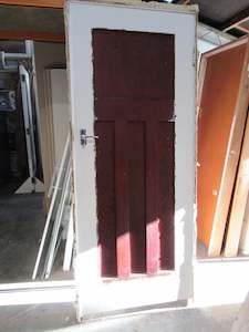 John The Quarters Woodshop: 4 Panel Bungalow Cedar Door with Frame 2052H  x 855W x 120D/Door 1990H x 810W